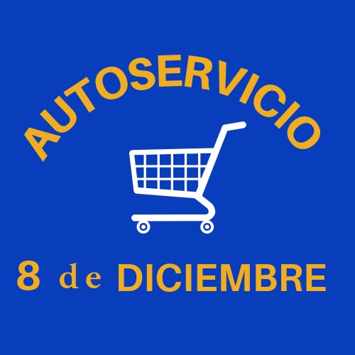 AUTOSERVICIO 8 DE DICIEMBRE 20% de descuento. Sábados y Domingos.